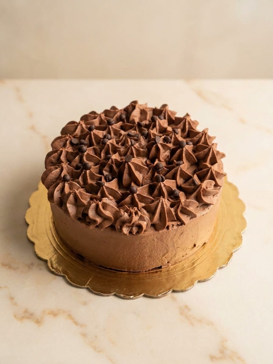 Tarta de chocolate con buttercream y pepitas