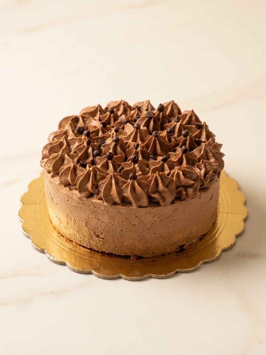 Tarta de mousse de chocolate con perlas